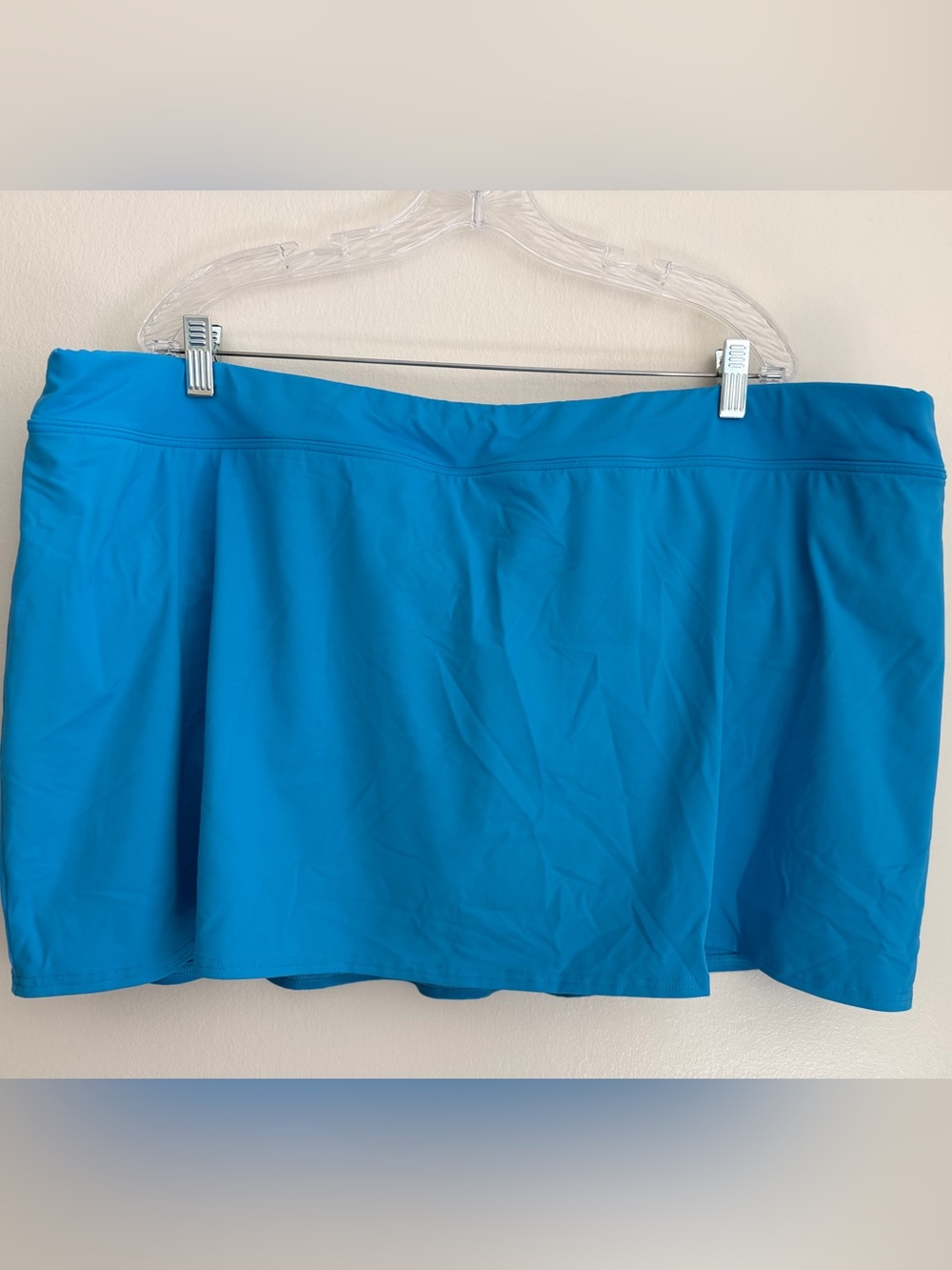 LANDS' END Tummy Control Mini Swim Skort - Women's Plus Size 26 W/P - Teal Blue